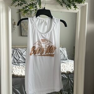 Bella Canvas White and Gold Tank Top
